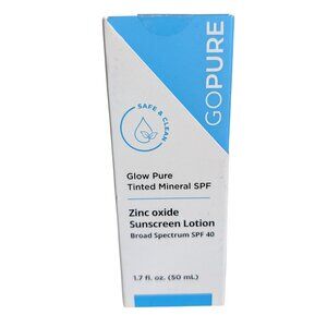GoPure Glow Pure Tinted Mineral SPF 40 New w Box 1.7 oz/50ml Exp. 03/2027 SEALED